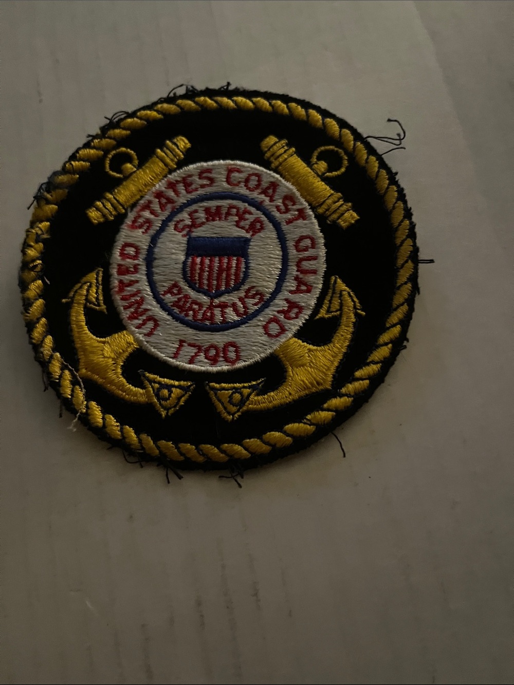 United States Coast Guard Embroidered Patch - Black & Gold